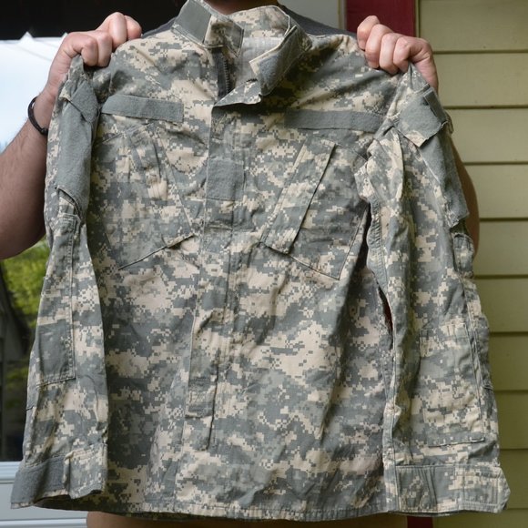 men's small regular army fatigues military jacket green camo camouflage cammo - Picture 2 of 8